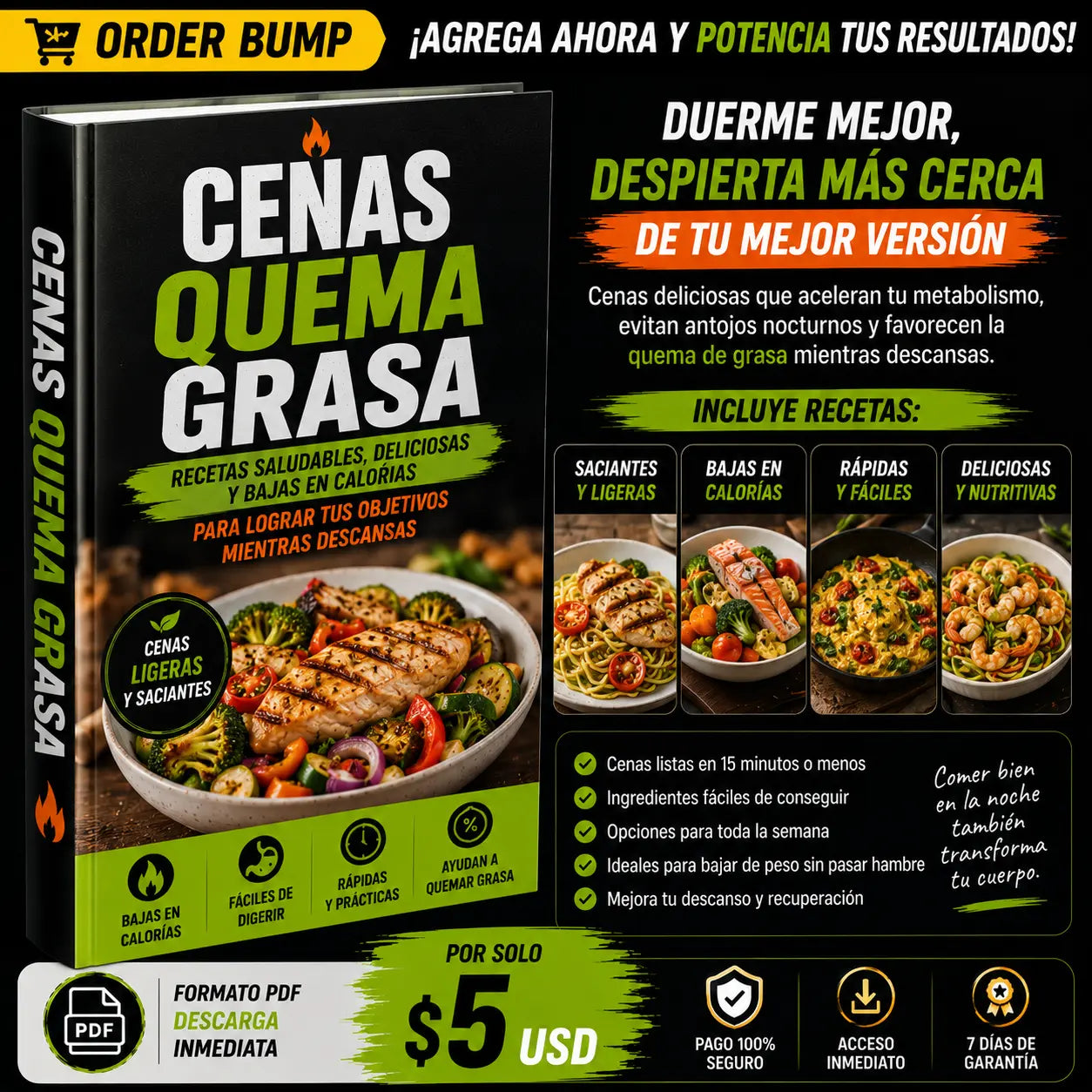 CENAS QUEMA GRASA