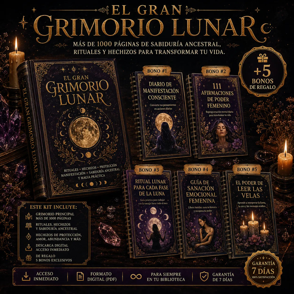 El Gran Grimorio Lunar + 5 BONOS